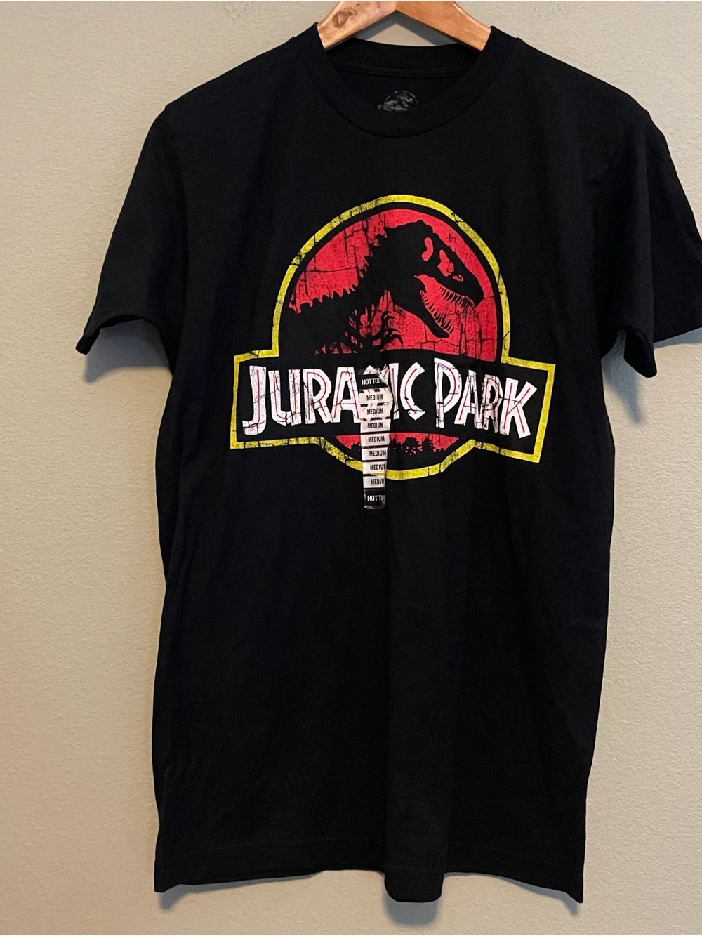 Jurassic Park Black Graphic Tee - Size Medium